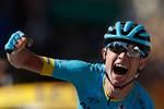 Magnus Cort (Astana) skrev sig ind på listen over danske etapevindere i TTour de France, da han kom først over stregen Peter Dejong/AP