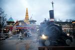 Stationsbyen Hjulkøbing rykker ind i Tivoli igen i år efter visit fra mange glade togrejsende til sidste års Jul i Tivoli.
   Jens Dresling/POLFOTO