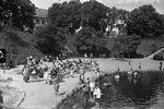Legeplads ved Christianshavns Vold, muligvis landets ældste, fotograferet af Politikens Holger Damgaard, årstal ukendt. Holger Damgaard/POLFOTO