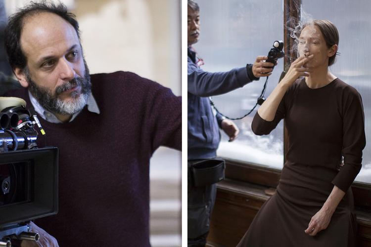 Luca Guadagnino og Tilda Swinton arbejder under 
optagelserne af 'Suspiria' sammen med filmfotografen Sayombhu Mukdeeprom, som fik sit internationale gennembrud med Guadagninos forrige film 'Call Me by Your Name'. Sandro Kopp