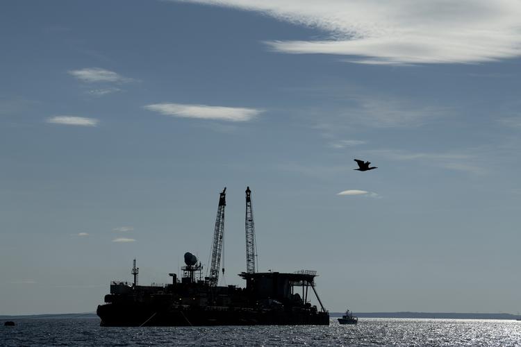 Rørlægningsarbejde ved den kontroversielle russiske gasledning Nord Stream 2 i byen Lubmin i Tyskland. Peter Hove Olesen/POLFOTO