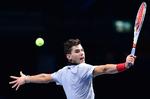 Dominic Thiem fik torsdag rettet lidt op ved ATP Finals i London, da han efter to nederlag vandt sin sidste gruppekamp over Kei Nishikori. Glyn Kirk/Ritzau Scanpix