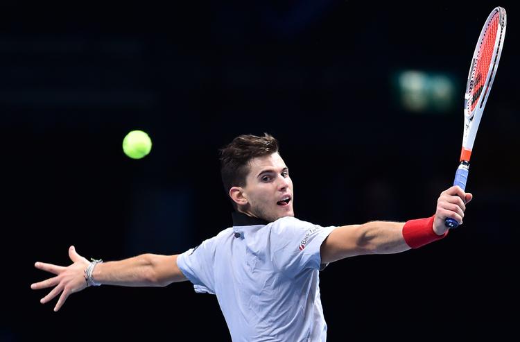 Dominic Thiem fik torsdag rettet lidt op ved ATP Finals i London, da han efter to nederlag vandt sin sidste gruppekamp over Kei Nishikori. Glyn Kirk/Ritzau Scanpix