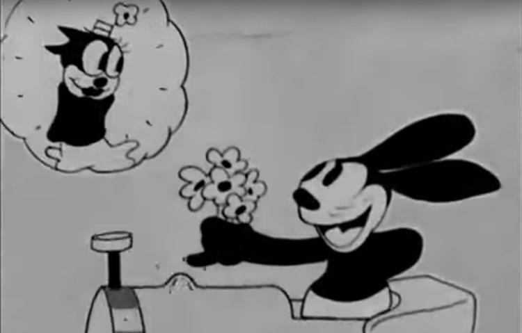 Det er tydeligt at se de greb og effekter, som Walt Disney tog med videre i Mickey Mouse og senere serien 'The Silly Symphonies'. Billedet her er fra filmen 'Rival Romeos'. /The Walt Disney Company