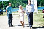 Nye Borgerliges formand, Pernille Vermund, og pressechef og erhvervsklubformand Lars Kaaber (th) til Grundlovstale nær Aabenraa. Christer Holte