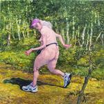 Michael Kviums maleri 'Big Foot' kan sammen med andre Kvium-malerier ses på Kunsten i Aalborg indtil 9. december. KUNSTEN Nordjyllands Kunstmuseum