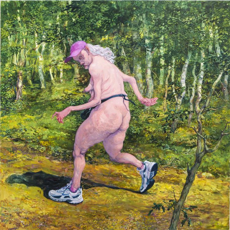 Michael Kviums maleri 'Big Foot' kan sammen med andre Kvium-malerier ses på Kunsten i Aalborg indtil 9. december. KUNSTEN Nordjyllands Kunstmuseum