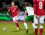 Christian Eriksen spillede de første 45 minutter mod irerne. Han er 2018-topscorer på landsholdet med fire scoringer Lars Poulsen/POLFOTO