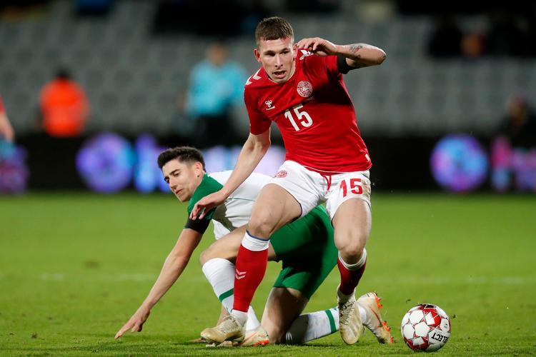 Pierre-Emile Højbjerg viste moden attitude til landsholdsopgaven og var blandt Danmarks bedste mod Irland. Jens Dresling/POLFOTO