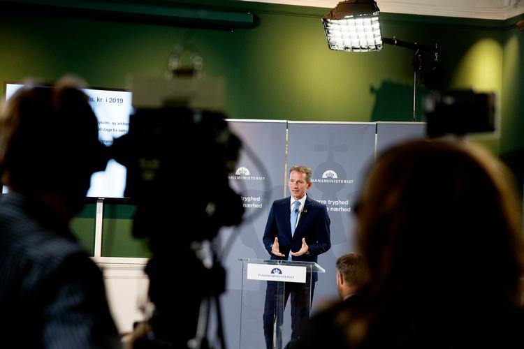 Finansminister Kristian Jensen (V) fremlægger regeringens Finanslov for 2019.
   Thomas Borberg/POLFOTO