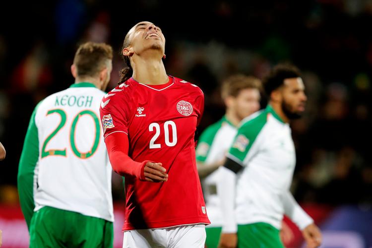 Hvis Danmark og Yussuf Poulsen ikke bliver nummer et eller to i den kommende EM-kvalifikationsgruppe, er holdet sikret endnu en mulighed for at komem til EM, da holdet vandt sin Nations League-gruppe. Jens Dresling/POLFOTO