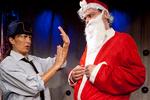 Selvfølgelig må julemanden se sig ramt af regeringens maskeringsforbud. Foto: Brita Fogsgaard