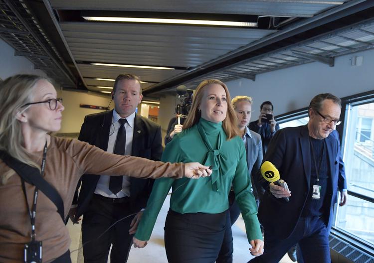 Centerlederen Annie Lööf kan ikke få flertal bag sig. Foto: 10070 Jessica Gow/tt/Ritzau Scanpix