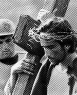 I filmen 'Matthæus evangeliet' viser Pasolini Jesus som en marxistisk avant-la-lettre. Foto: Foto fra filmen