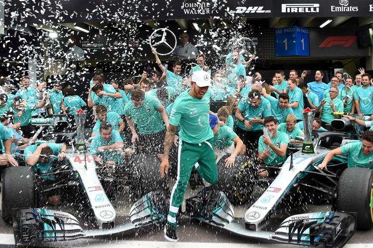 Lewis Hamilton var sæsonens dominerende skikkelse og vandt verdensmesterskabet for femte gang. Foto: Evaristo Sa/Ritzau Scanpix