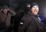 Episoden ved Krim førte til demonstrationer foran den russiske ambassade i Ukraines hovedstad, Kiev.  Foto: Efrem Lukatsky/AP