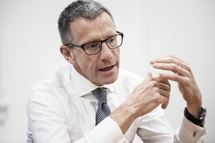 Christian Hyldahl, da han blev præsenteret som ny ATP-chef. Foto: Rune Aarestrup Pedersen/POLFOTO