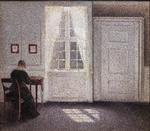 Med sin pensel lagde Vilhelm Hammershøi  et retoucherende filter på verden. Foto: Jakob Skou-Hansen