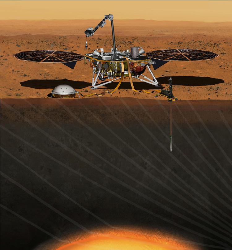 'Insight' er det første rumfartøj, der er landet på Mars siden 2012. Foto: Nasa/Ritzau Scanpix