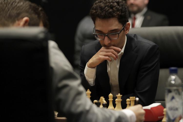 Den italiensk-amerikanske udfordrer, Fabiano Caruana.
   Foto: Matt Dunham/AP