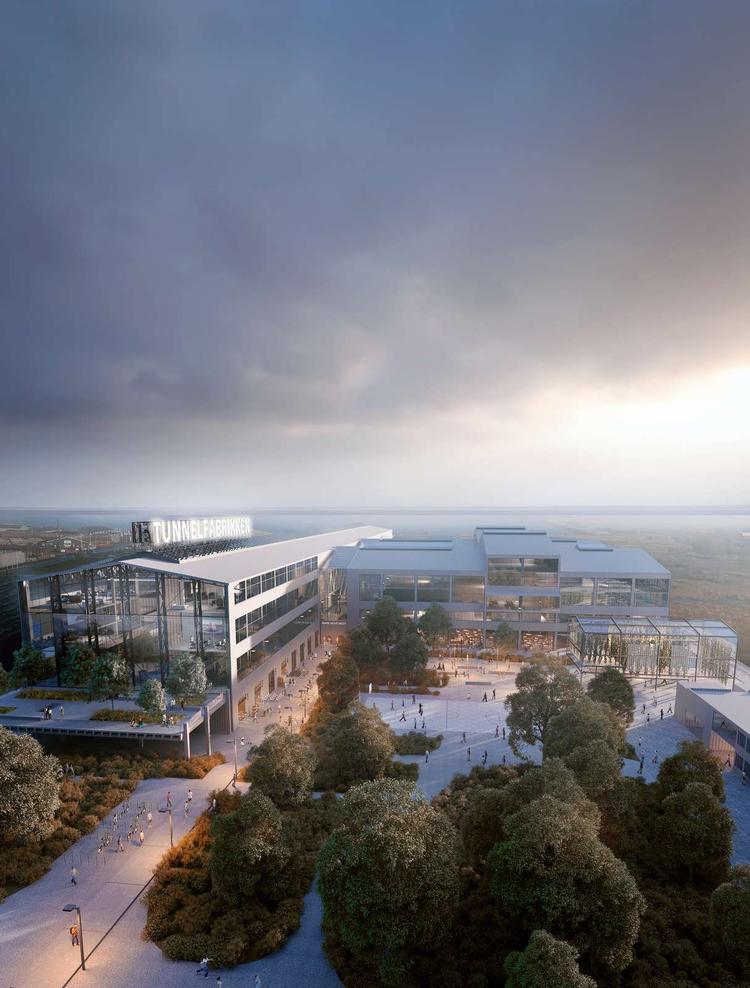 Den 18.000 kvadratmeter store fabriksbygning skal have en række nye etager og rumme værksteder, spisesteder og studieboliger. Rendering By & Havn