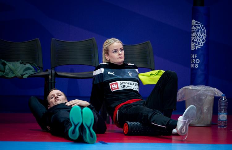 Landstræner Klavs Bruun Jørgensen har besluttet sig for at give Stine Jørgensen en pause. Foto: Liselotte Sabroe/Ritzau Scanpix