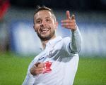 Casper Højer Nielsen har det ikke fra fremmede. Hans far, Lars Højer var også en frygtet skytte, da han spillede for B 1903  og FC København

   Foto: Henning Bagger/Ritzau Scanpix