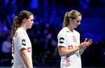 Kristina Jørgensen (tv.) og Mette Tranborg kunne ikke få spillet til at svinge og var dybt skuffede.
   Foto: Lars Poulsen/POLFOTO