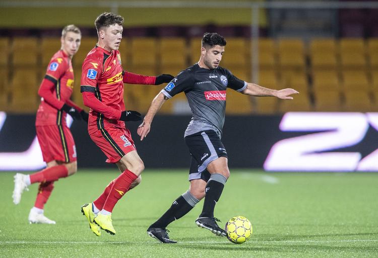 Ninos Gouriye scorede kort før pausen for gæsterne.  Foto: Anders Kjærbye/Ritzau Scanpix