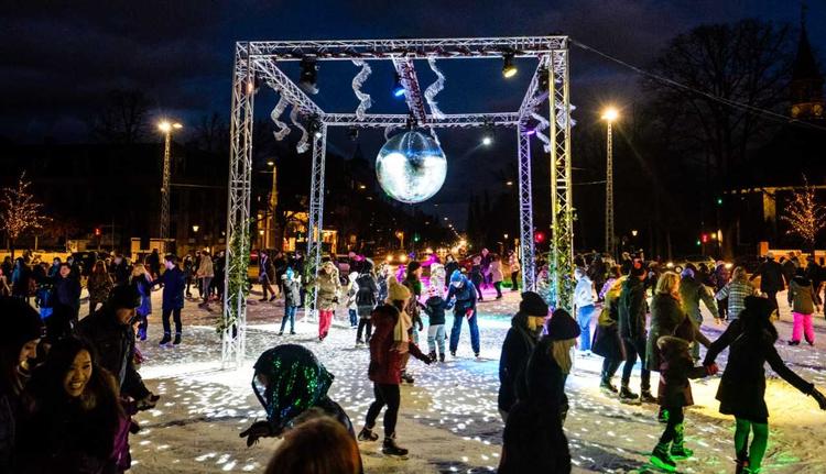 Lørdag 15. december holder Strøm Festival diskofest på skøjtebanen på Frederiksberg Runddel fra kl. 17. Foto: Flemming Bo Jensen