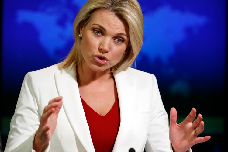 Heather Nauert har siden 2017 arbejdet som talsperson i det amerikanske udenrigsministerium. Nu peger præsident Trump på hende som landets næste FN-ambassadør.
   Foto: Alex Brandon/AP