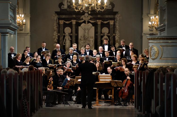 Også i år sang Sokkelund Sangkor Händels 'Messias' i Garnisionskirken i København. Her et foto fra et tidligere år. Foto: Marie Hald (arkiv)/POLFOTO
