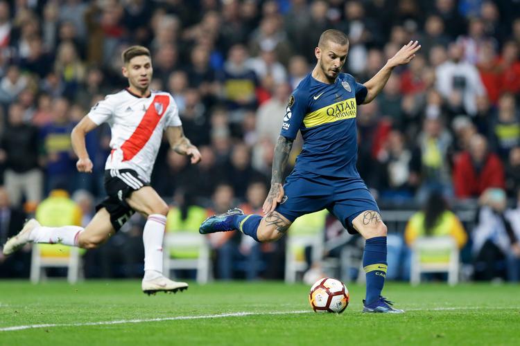 Dario Benedetto scorede til 1-0.  Foto: Armando Franca/AP