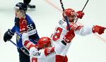 
    Nichlas Hardt blev matchvinder, da Danmark sensationelt slog Finland ved VM i ishockey. Foto: Petr David Josek/AP