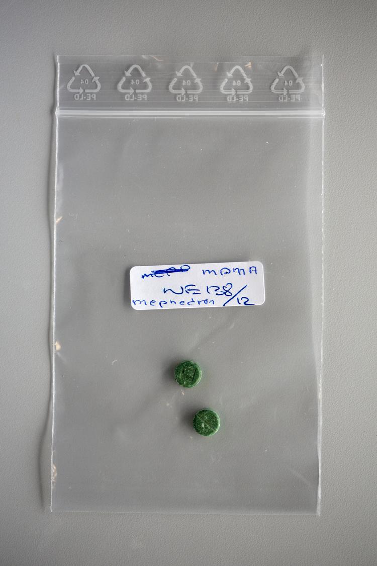 Sådan ser mdma-piller ud. Foto: Peter Hove Olesen (arkiv)/POLFOTO