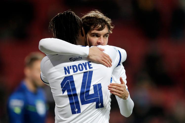 Robert Skov og Dame N'Doye har været fremragende i Superligaen, men ikke vist samme, høje niveau i alle kampe i Europa League.
   Foto: Jens Dresling/POLFOTO