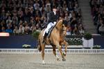 
    Cathrine Dufour og hesten Cassidy vandt world cuppen i dressur i Göteborg - blandt takket være en verdensrekord i freestyle.
   Foto: Jessica Gow/AP