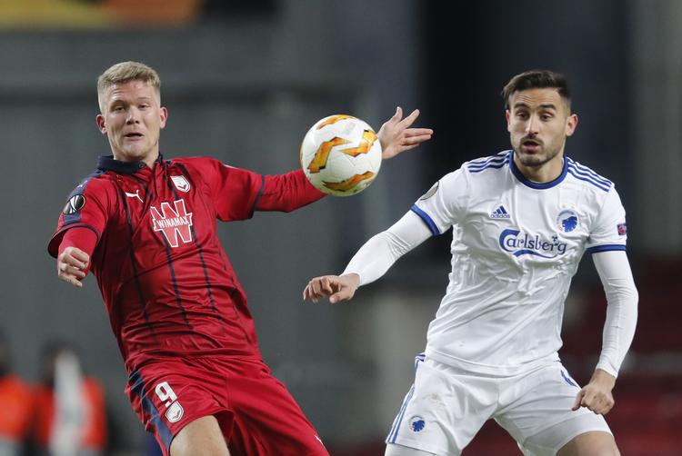 Bordeaux har to danskere med med FCK: Andreas Cornelius (tv.) og Lukas Lerager,.
   Foto: Jens Dresling/POLFOTO