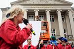 Her ses billeder fra Mellemfolkeligt Samvirkes demonstration mod hvidvask i Danske Bank og finansverdenen.  Arkivfoto Emma Sejersen
