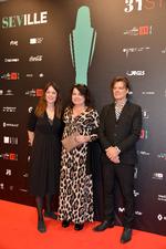 Den svenske instruktør Jane Magnusson blev i Sevilla kåret som vinder af kategorien bedste dokumentarfilm for sin film om Ingmar Bergman. (AP Photo/Laura León)
   Foto: Laura Leon/AP