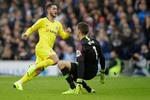 Chelseas Eden Hazard scorede sit 8. sæsonmål, da han øgede til 2-0 i Brighton, og lagde tidligere i kampen op til Pedros scoring.  Foto: Matt Dunham/AP