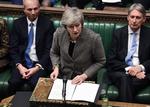 Theresa May fotograferet i parlamentet i dag, hvor hun forsvarede sin brexitaftale med EU og de garantier, hun mener, hun har fået.  Foto: Jessica Taylor/AP