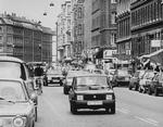 Sådan så der ud for 30 år siden i Nordre Frihavnsgade. I dag er der ikke ændret meget i gaden, der bruges af 6.700 cyklister og 4.700 bilister om dagen. Den er plaget af mange trafikulykker, men en planlagt trafiksikring risikerer at blive udsat indtil videre. Foto: Kim Agersten/POLFOTO