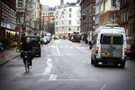 Nordre Frihavnsgade i dag. Vejindretningen er slet ikke tilpasset den moderne trafik med mange cyklende. Foto: Jens Dresling/POLFOTO