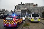 Cirka 80 kvadratmeter af loftet på Hvidovre Rådhus styrtede tirsdag middag sammen. En borger kom tilskade under sammenstyrtn Foto: Nils Meilvang/Ritzau Scanpix