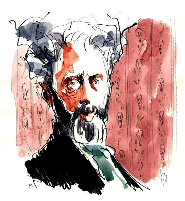 Samtidig med at  'Lykke-Per' ruller over skærmen i juledagene, er Henrik Pontoppidans fine og korte erindringsværk tilgængeligt som genudgivelse. Arkivtegning  Mette Dreyer