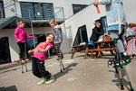
    Børnene leger på stytlter i SFOen på Ugelbølle Friskole. Fra på Mandag kan de atter komme i skole ige. 

Foto af børn der leger i SFO. I anledning at regeringen er gået ind i konflikten omkring læerenes arbejdstid.

Ugelbølle Friskole. 
   Foto: Jan Dagø/POLFOTO
