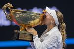 
    Caroline Wozniacki vandt tennisturneringen China Open i oktober. Turneringen rangerer lige under ketjersportens grandslam.
   Foto: Nicolas Asfouri/Ritzau Scanpix