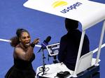 Serena Williams skældte voldsomt ud på dommer Carlos Ramos under årets US Open-finale. Senere kaldte hun ham en virkelig god dommer.
   Foto: Usa Today Sports/Ritzau Scanpix