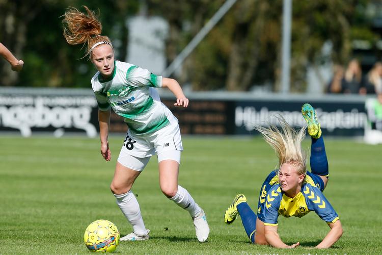 Karen Holmgaard spiller i 3F-ligaen for Fortuna Hjørring, som ligger nummer to Foto: Jess Madsen/Fortuna Hjørring